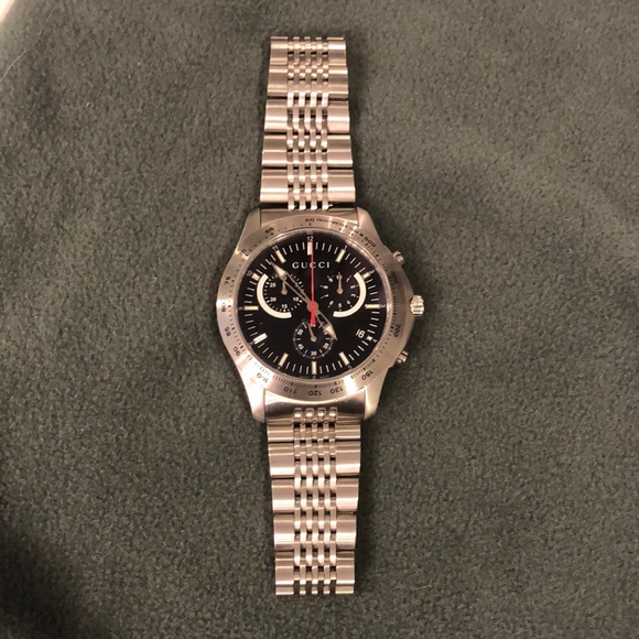 Gucci G Timeless 126.2 YA126257 Stainless Steel Chronograph Quartz 44mm Watch - Picture 1 of 6